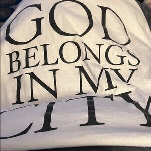 White Tee Shirt with Black Typography
